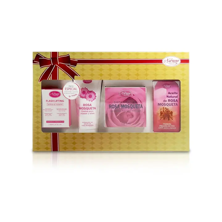 Nurana - Pack Regalo de Rosa Mosqueta - Crema facial + Aceite 100% + Crema manos + Flash lifting - 1