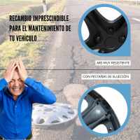 Banner - Tapacubos universales 14 pulgadas diseño Luxe ABS Resistente (4 uds) negro