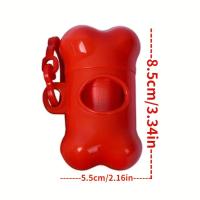 Bolsa De Basura Para Mascotas Forma De Hueso Colorida Dispensador De Bolsas De Excremento Perro Portátil Para Exteriores Caja De Bolsas De Basura - details 0