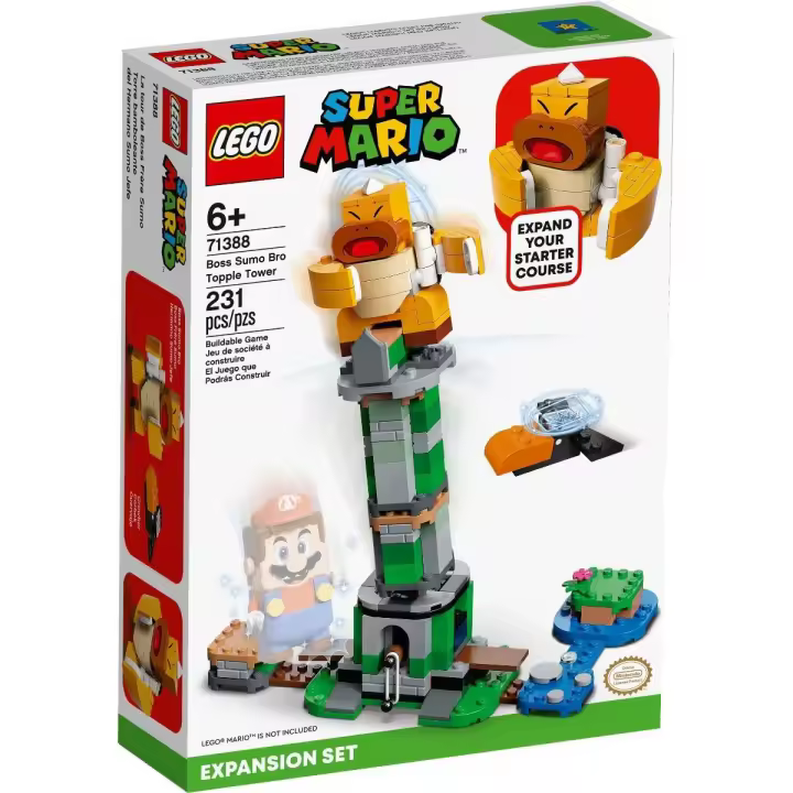 SET DE EXPANSIÓN: TORRE BAMBOLEANTE DEL HERMANO SUMO JEFE LEGO ® SUPER MARIO ™, 71388, TIENDA CON LICENCIA OFICIAL - 1