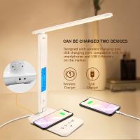 Lámpara De Escritorio LAOPAO 10W QI Carga Inalámbrica Con Calendario Alarma De Temperatura Y Luz De Escritorio Protección Ocular Para Negocios Y Estudio - details 9