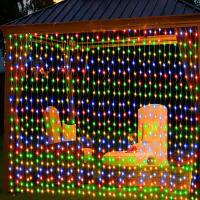Curtain Light Solar Exterior 300LED Impermeable Luces De Cadena Para Jardín Patio Puente Decoración Festiva De Navidad - details 1
