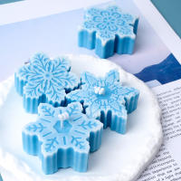Molde De Silicona Para Colgante De Copo De Nieve DIY Herramienta De Arte Y Manualidades Navideñas Decoración De Hogar Con 2 Agujeros Para Velas Aromáticas Hechas a Mano - details 1