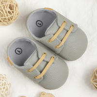 Zapatos De Cuero PU Retro Para Bebés Niños Y Niñas Estilo Británico Multicolor Antideslizantes Para Primera Caminata Suela De Goma Casual Para Niños Y Niñas - details 16