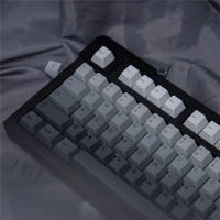 Keycaps Gris Gradiente PBT Material Dye Sublimation 125 Teclas Perfil Cherry Para Teclado Mecánico Accesorios De Teclado - details 6