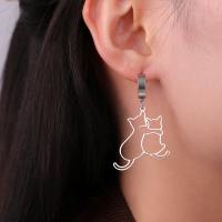 Pendientes Colgantes De Acero Inoxidable Cazador Con Gatos Y Gatitos Para Mujeres Y Niñas Joyería De Moda 2024 Regalo De Cumpleaños - details 9