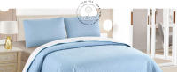 NQT Colcha Boutis para Primavera y Verano Bicolor Reversible Liso  +  Funda Cojin - Ligera Fina Entretiempo Cama 90 180x260, 135 220x260, 150 240x260 cm - details 0