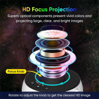 Proyector De Galaxia Para Dormitorio Imagen HD Ajustable Con Regulador De Knob 13 Discos De Película Planetario Para Niños Luz Nocturna Estelar - details 3
