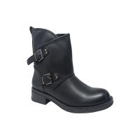 TULIPANO Botín Bajo BIKER Estilo Motero en Tejido Ecopiel - details 1