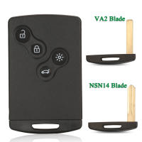 Carcasa De Llave Remota Jingyuqin Para Renault Megane III Laguna Scenic Fluence I Clio IV Kaptur KOLEOS Va2 /Nsn14 4 Botones ABS - details 0