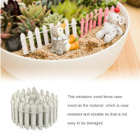 Mini Valla De Madera Para Jardín Decorativa Blanco 100x5cm Accesorio De Paisaje Para Balcones Y Courtyards Interior Fencing De Madera Miniatura - details 0