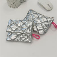 Bolso De Mano En Miniatura De Plástico PU Con Cierre De Cremallera Estilo Fashion Para Mujer Geométrico Para Almacenar Monedas Maquillaje Llaveros Labiales Cable De Auriculares Y Datos - details 6
