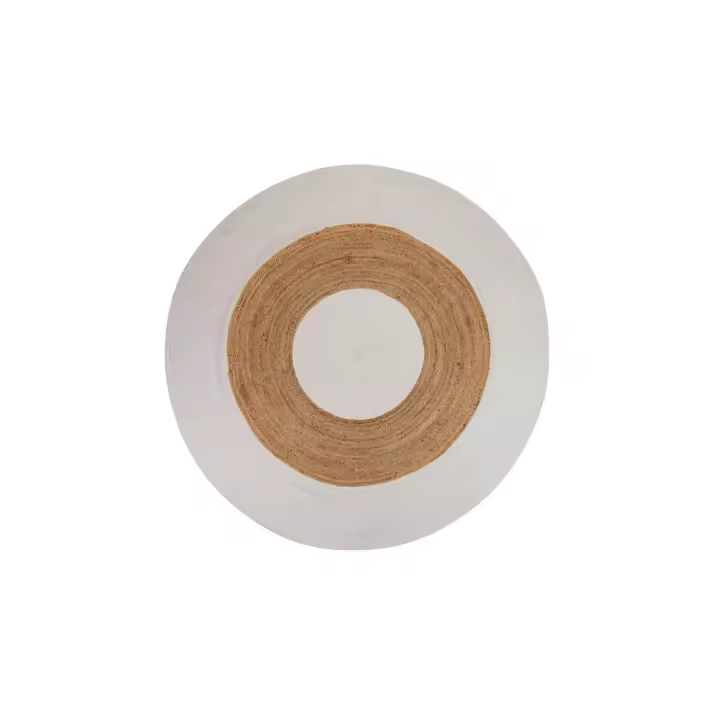Adda Home Alfombra Yute Algodón Natural Blanco 180x180 Cm - Decoración Acogedora y Estilo Elegante - 1