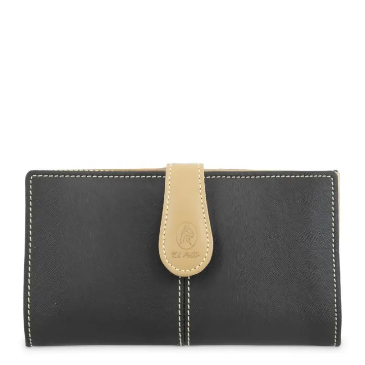 EL POTRO: CARTERA MUJER GRANDE DE LONA Y PIEL 17 CM. 4530-BASE El Potro - 1