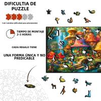 Puzzle De Madera Charming Mushroom Village Juego De Rompecabezas Para Adultos Y Adolescentes Adecuado Para Regalo - details 4