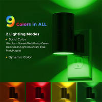 Luces Nocturnas LED Ajustables En Brillo Con Sensor De Atardecer a Amanecer Cilíndricas Para Pared Conexión a La Fuente De Alimentación - details 2