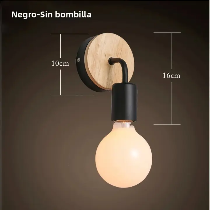 Lámpara De Pared Vintage Con Cordón De Henequén Retro Sconce Nórdico Moderno Para Decoración De Hogar Dormitorio Y Sala De Estar Iluminación - 1