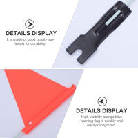 Bandera De Seguridad Para Bicicleta Con Palo De Fibra De Carbono Y Bandera Colgante Triangular Para Niños - details 2