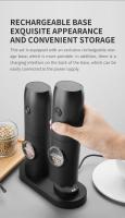 Set De Molinillos De Pimienta Y Sal Electrónicos Automáticos Recargables Con USB LED Ajustable Mini Molinillo De Especias - details 1