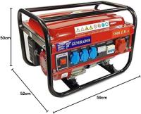 Generador Línea HD 5500W – Monofásico y Trifásico, Motor 4 Tiempos, Gasolina 15L (Rojo) - details 1