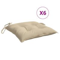 vidaXL Cojines para silla 6 uds tela Oxford 40x40x7 cm Color Antracita,  Gris,  Crema y mas Cojín Decorativo de Asiento Cojines de muebles de salon - details 2