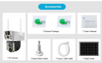 Cámara Solar WiFi/4G IP CCTV De Vigilancia Exterior Con Monitor De Batería Detección Humana Y PIR Protección De Seguridad Para El Hogar - details 13