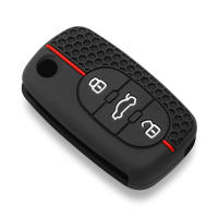 Funda De Llave De Silicona Para Audi A1 A2 A3 A4 A8 B6 A6 C5 TT 8N 3 Botones Cubierta De Protección Para Llave De Coche - details 4