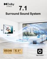 Barra de Sonido ULTIMEA Poseidon D80 7.1ch con Dolby Atmos, Potencia 460W, 3D Sonido Envolvente, Control por App, Barra Sonido TV con Subwoofer Inalámbrico y 4 Altavoces con Cable, Bluetooth 5.3, 6 Modos EQ - details 2
