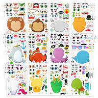 Pegatinas Para Hacer Caras De Animales Mixtas Y Combinadas Para Niños Con Safaris Marinos Y Fantasía Manualidades Para Niños - details 0