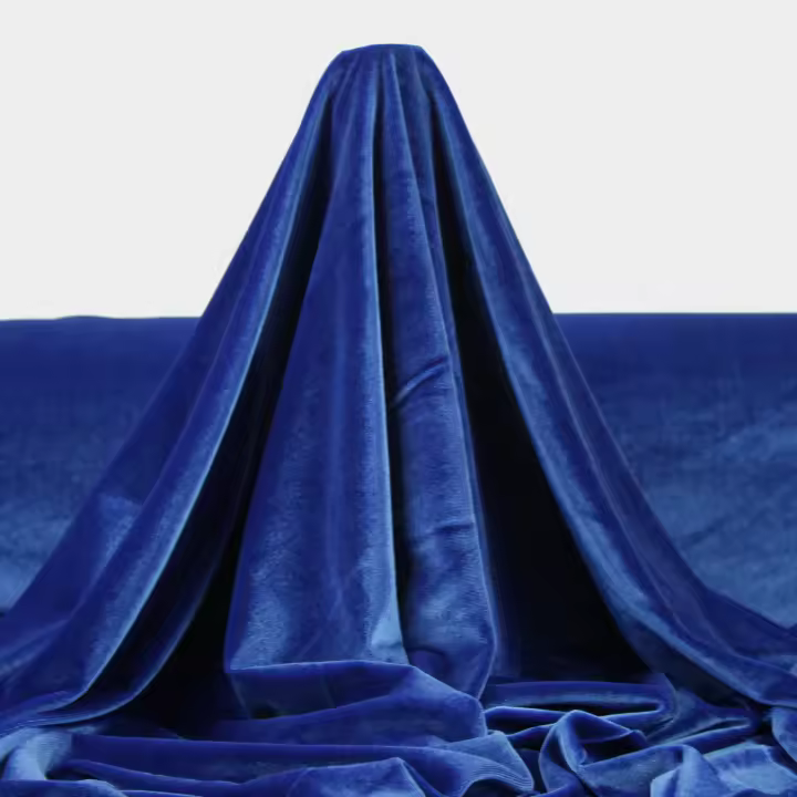Almacenes Casa Angel TEJIDO TERCIOPELO ELÁSTICO POR METROS COLOR AZUL ,ANCHO 150cm - 1