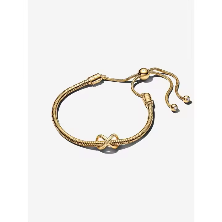 Pandora - Conjunto de pulseras Forever & Always Infinity - Baño de Oro de 14K - 1