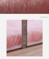 VIKAMA Alfombra De Silla De Seda Longa Teñida Nórdica Para Dormitorio Y Sala De Estar Alfombra Oval Sencilla Moderna Antideslizante Y Resistente Al Desvanecimiento Para Adultos - details 4
