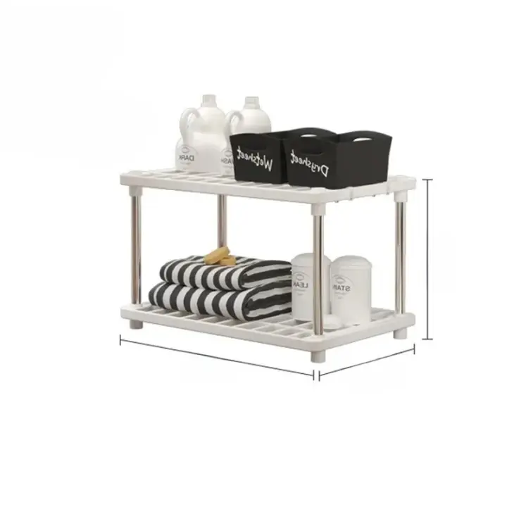 Estante De Piso Multicapa Para Cocina Y Baño Ecológico Resistente Al Rusticidad Organizador Práctico De Hogar Portátil - 1