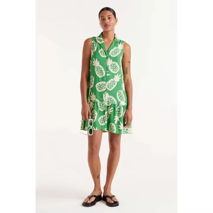 Compañia Fantastica Vestido Corto Piñas Verde - 1