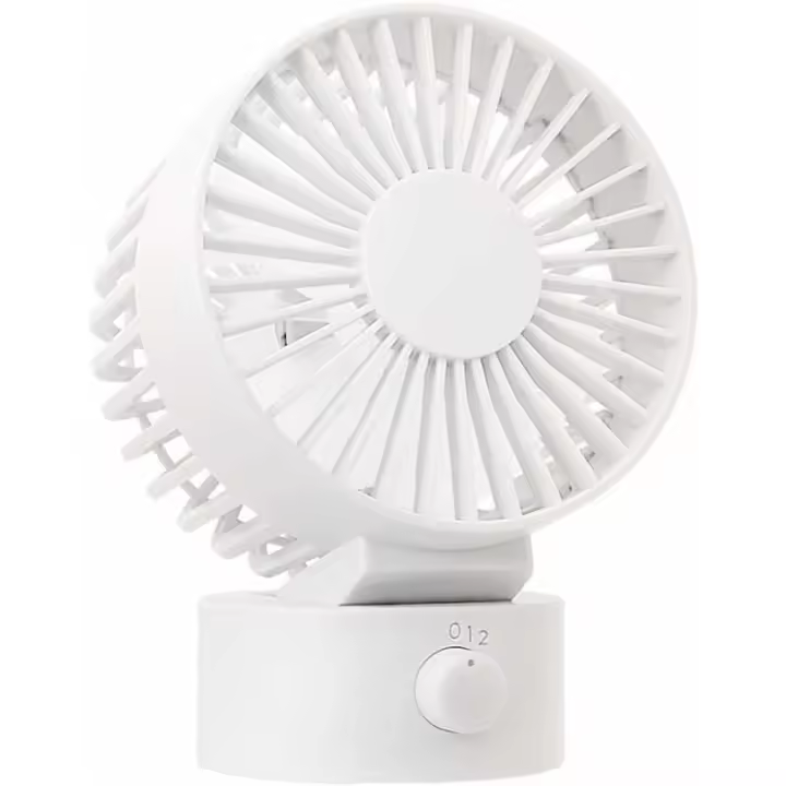 Mini ventilador de mesa silencioso, ventilador portátil USB personal para oficina, hogar, oficina y dormitorio - blanco - 1