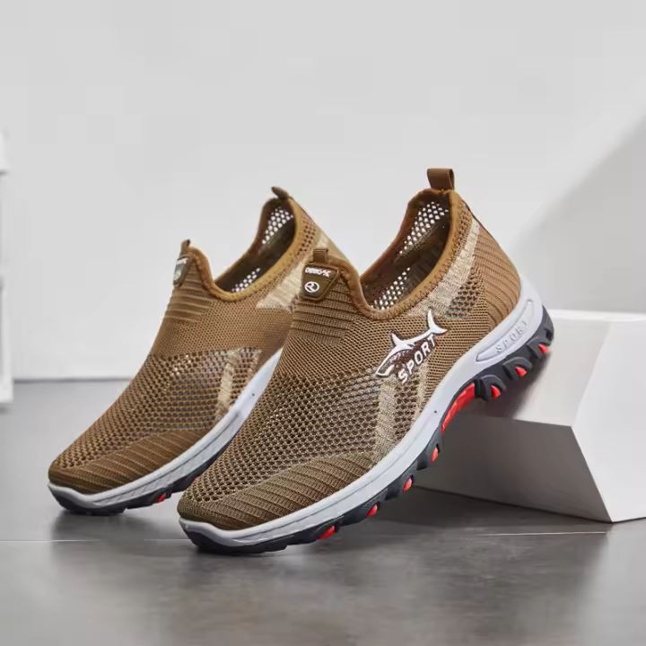 Zapatos De Verano Para Hombre Suela De Goma Transpirables Zapatillas Casuales Ligeros Malla Moda Caminar Senderismo 2024 - 1