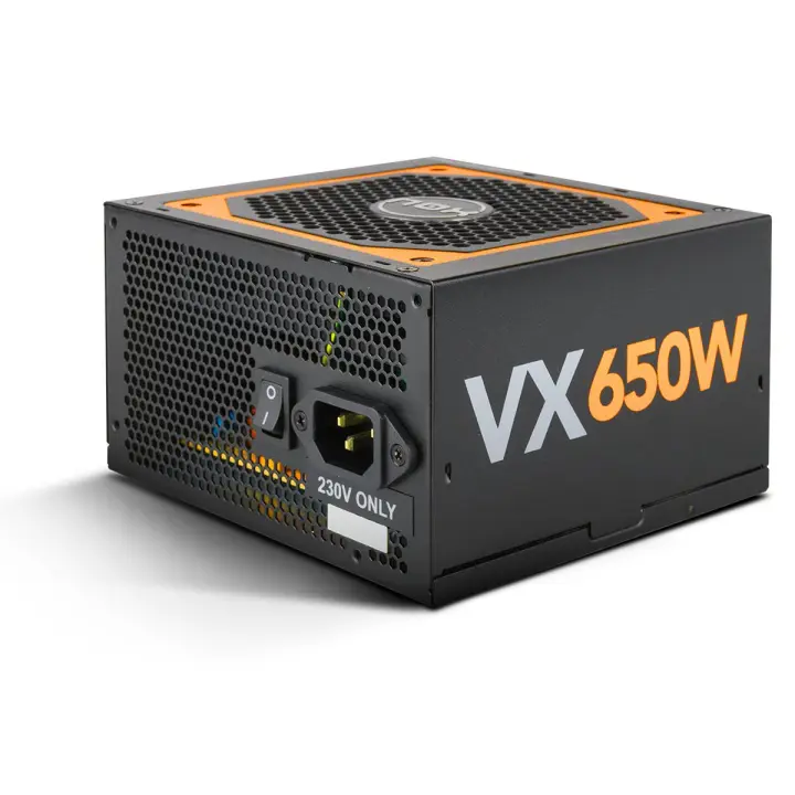 NOX URANO VX 650W - Fuente de alimentación 650W, certificado 80 PLUS Bronze, ventilador 120mm con control PMW, cables planos extralargos, Negro - 1