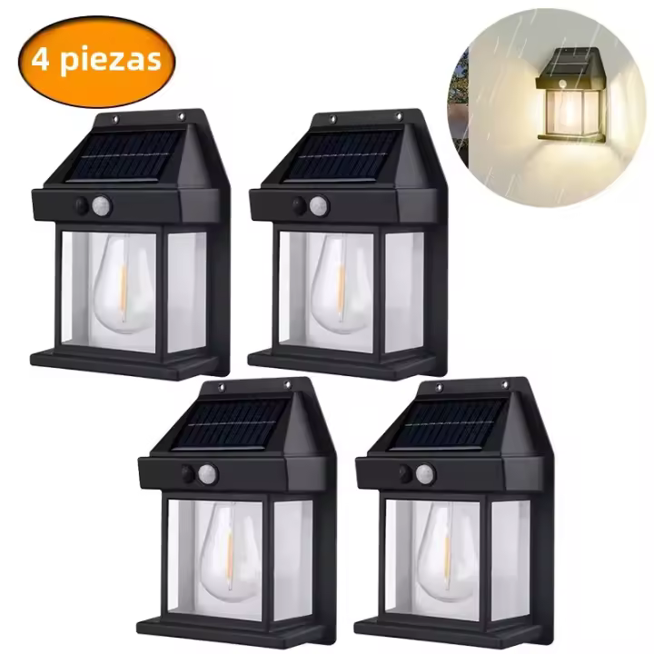Lámparas De Seguridad Solar Exterior Impermeables Con Sensor De Movimiento Iluminación Automática De Jardín 1-4PCS Luz LED Calor - 1