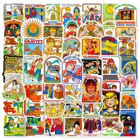 50PCS Pegatinas Retro De Humor Y Anime Con Vibe De Horror De Los Años 70 Para Maletas Skateboard Y Portátil Material Mixto - details 7