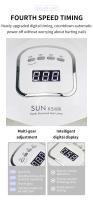 Lámpara De Secado De Uñas Sun X5 Max 45 LED/UV Con 4 Tiempos Y Sensor Automático Para Profesionales Herramientas De Arte De Uñas - details 2