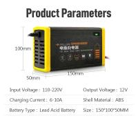 Cargador De Batería De Coche 12V 10A Pulso Con Pantalla LCD Reparación Inteligente Y Rápida Dispositivo De Carga Para Baterías De Coche Y Motocicleta Accesorio De Vehículo - details 9