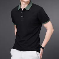 Camisa Polo Casual Para Hombres De Color Sólido Manga Corta Cómoda Para Verano Antideslizante Transpirable De Algodón Blends - details 7