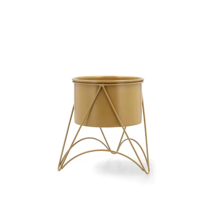 VINTHERA MOA Soporte Con Maceta En Acero 19X20cm Oro - 1