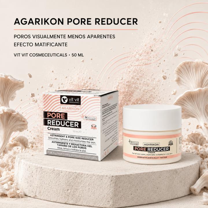 DIET ESTHETIC - VIT VIT AGARIKON Crema matificante facial 50 ml para rostro y cuello, reduce apariencia de poros y… — oferta en Miravia