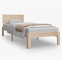 Estructura cama individual madera maciza pino blanco 90x190 cm - details 0