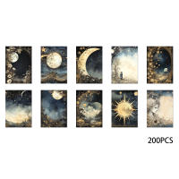 Cuaderno Decorativo DIY Tema Vintage Luna Nocturna A6 (21x14.8 Cm) Con 20 Hojas Para Decoración De Maletas Guitarra Y Juguetes Clásicos - details 12