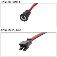 1PC Jack De Poder DC 5.5 X 2.1mm Femenino Panel Montado Con Cable JST SM Macho De 2 Pin Para Scooter Eléctrico - details 2