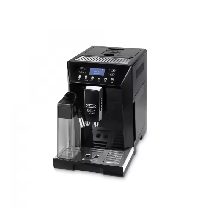 Delonghi - Eletta Cappuccino Evo Cafetera Superautomática con molinillo, control de temperatura y tecnología LatteCrema Hot. 15 bares de presión, capacidad 2L, 1450W. Modelo ECAM46.860 Negro - 1