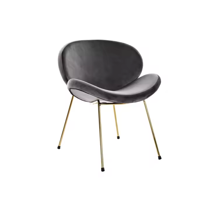 SILLA POLIESTER METAL 62X58X73 TERCIOPELO FIJALO MB204783 - 1