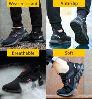 Zapatos De Seguridad Para Hombre Con Punta De Acero Antideslizantes Indestructibles Zapatillas De Trabajo Botas Tácticas Ligeros Y Puncture-Proof - details 6